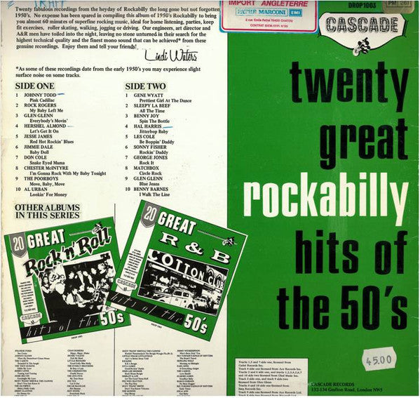 Master Release: 20 Great Rockabilly Hits Of The 50's by Various