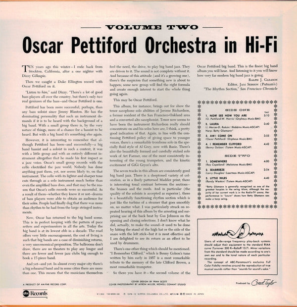 O.P.'s Jazzmen The Oscar Pettiford Orchestra In Hi-Fi  - Volume Two