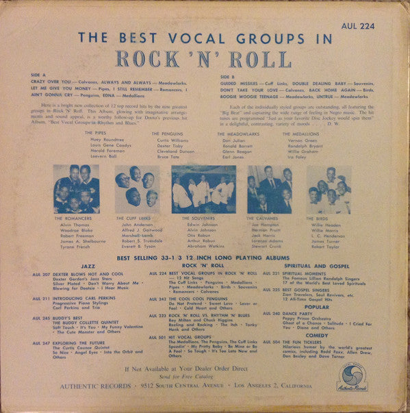 The Best Vocal Groups In Rock 'N' Roll