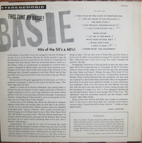 Master Release: This Time By Basie - Hits Of The 50's & 60's! by Count Basie