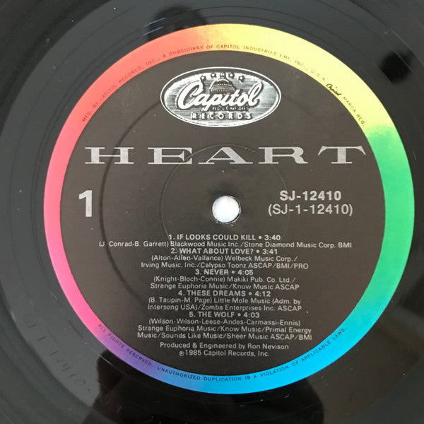 Release: Heart-Vinyl-US-1985-SJ-12410-2855322