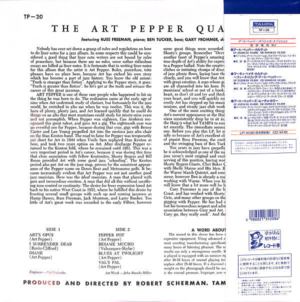 Release: The Art Pepper Quartet-Vinyl-Japan-1987-35208-28, RS 1001-7062272