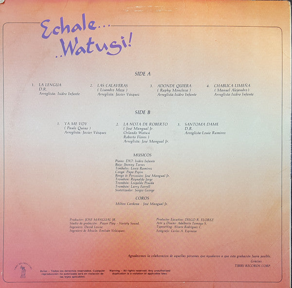 Master Release: Echale... .. Watusi! Ya Me Voy by Orlando Watussi