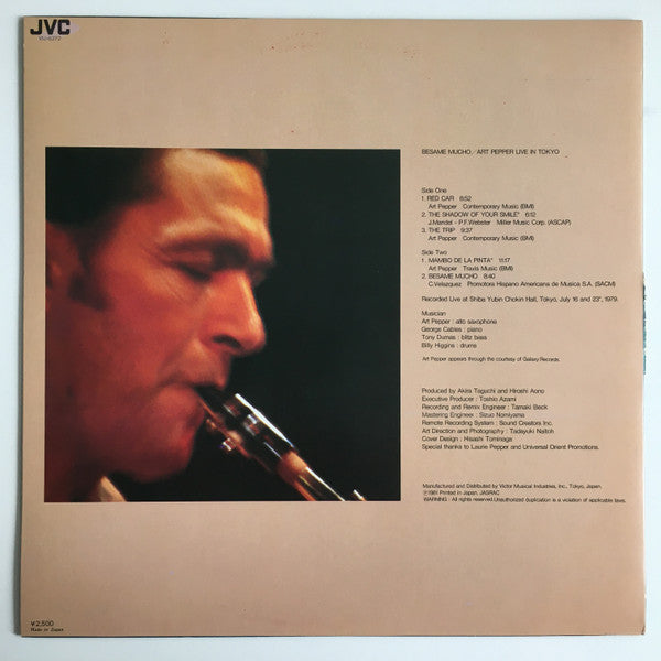 Besame Mucho / Art Pepper Live In Tokyo