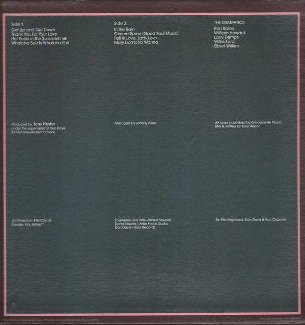 Master Release: Whatcha See Is Whatcha Get by The Dramatics