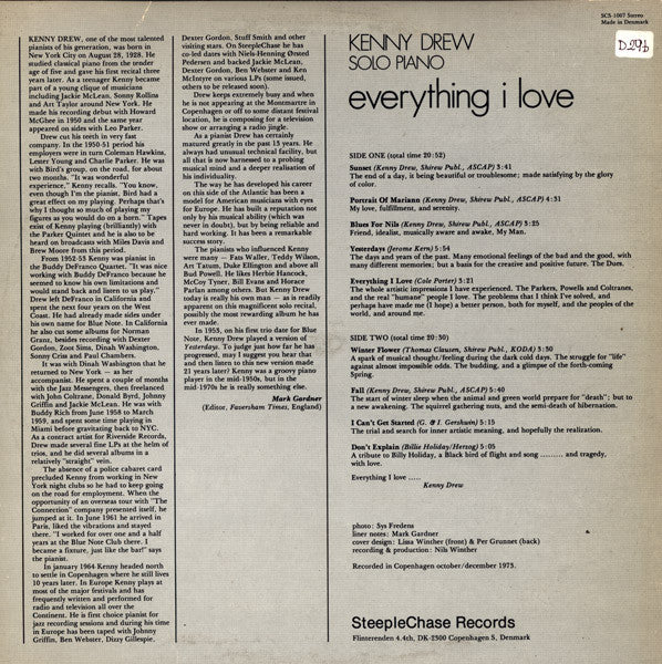 Release: Everything I Love-Vinyl-Scandinavia-1974-SCS-1007-2656111