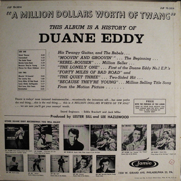 Release: $1,000,000.00 Worth Of Twang-Vinyl-US-1960-JLP 70-3014 ST, JLP 70-3014ST, JLP 70-3014-3706059