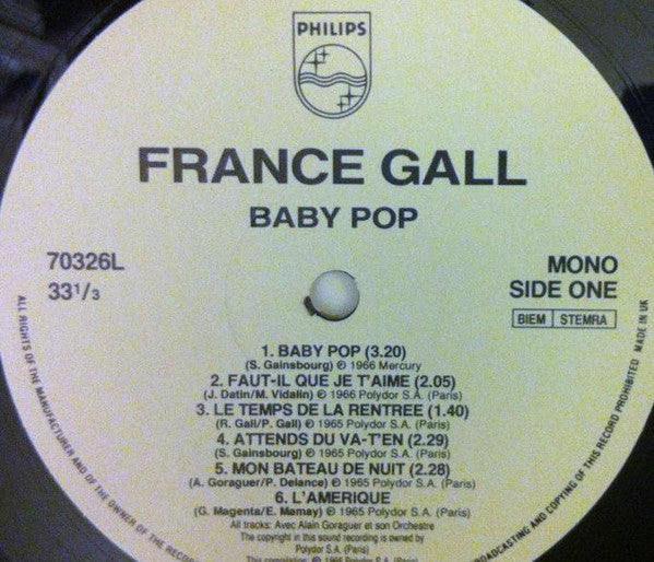 Release: Baby Pop-Vinyl-Europe-None-70326L, P 70.326L-6666601