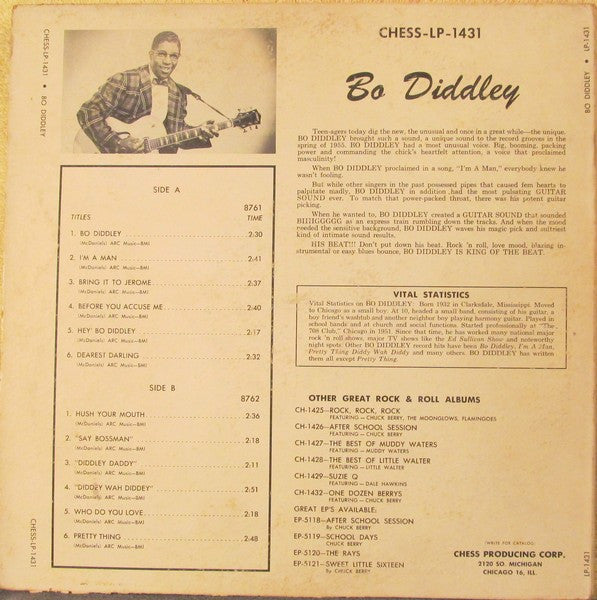 Release: Bo Diddley-Vinyl-US-1958-LP 1431, LP-1431, CH-1431-1535194