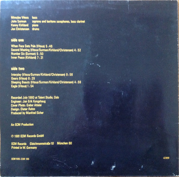 Release: Miroslav Vitous Group-Vinyl-Germany-1981-ECM 1185, 2301 185-2099085