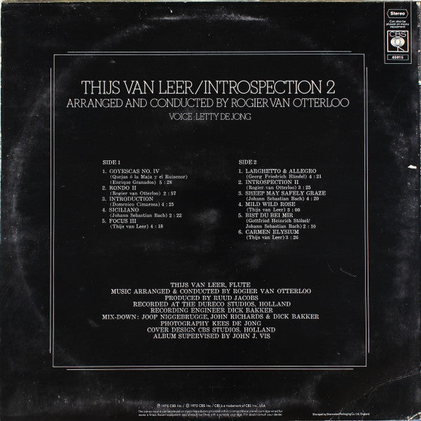 Release: Introspection 2-Vinyl-UK-1975-CBS 65915, S 65915-3581254