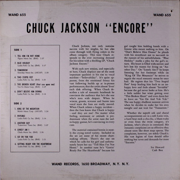 Master Release: Encore! by Chuck Jackson