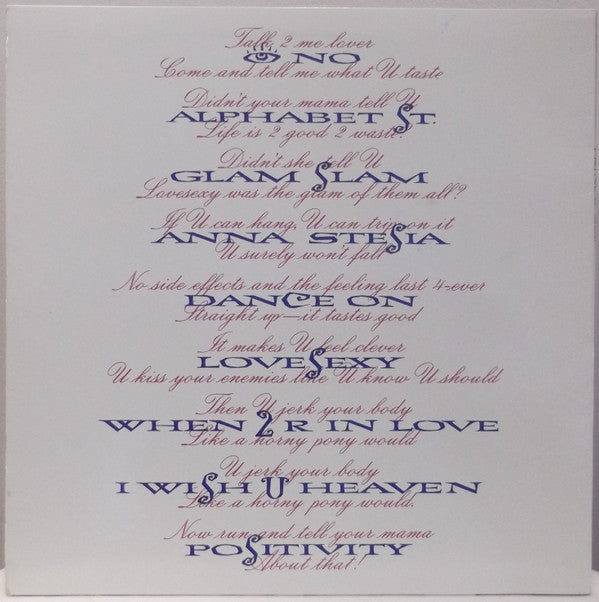 Release: Lovesexy-Vinyl-US-1988-9 25720-1, 1-25720-7807305