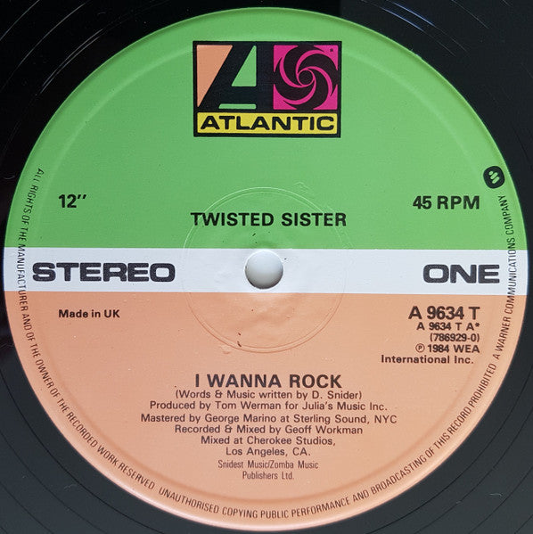 Release: I Wanna Rock-Vinyl-UK-1984-A 9634T, 786929-0-8502331