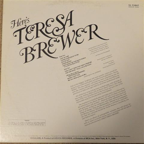 Release: Here's Teresa Brewer-Vinyl-US-1973-VL73847-4153798