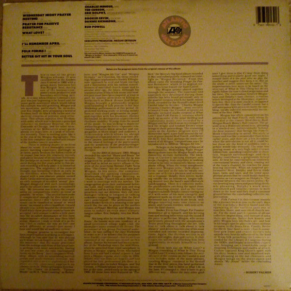 Release: Mingus At Antibes-Vinyl-US-1986-90532-1, 7 90532-1-4161902