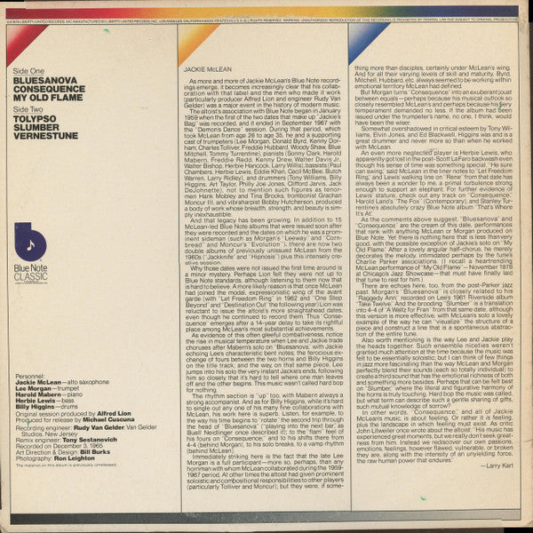 Master Release: Consequence by Jackie McLean