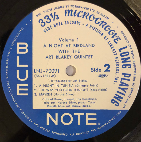 A Night At Birdland, Volume 1