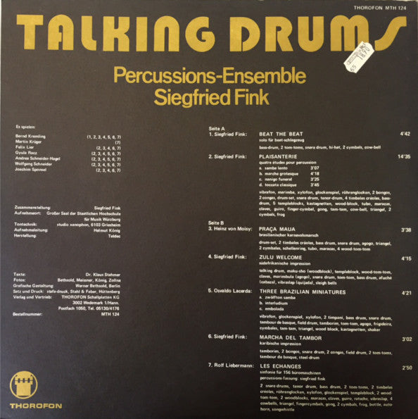 Master Release: Talking Drums by Würzburger Percussions-Ensemble