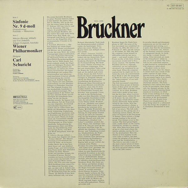 Release: Symphony No.9 -Vinyl-Germany-None-1C 037-00 647-6868975
