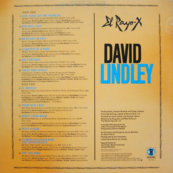 Release: El Rayo-X-Vinyl-US-1981-5E-524-1548862