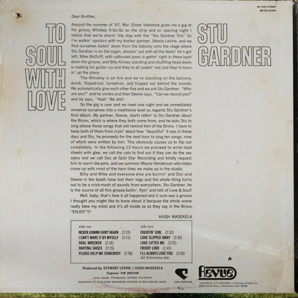 Master Release: To Soul With Love by Stu Gardner