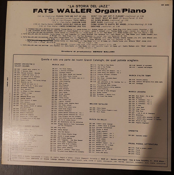 Master Release: Organ & Piano by Fats Waller