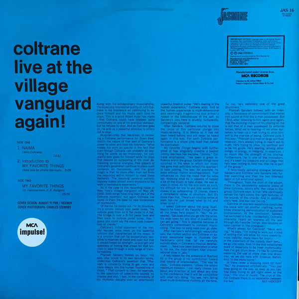 Release: Live At The Village Vanguard Again!-Vinyl-UK-1982-JAS 16-1906671