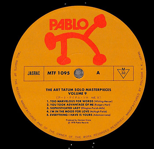 The Tatum Solo Masterpieces, Vol. 9