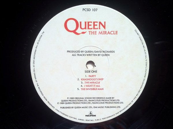 Release: The Miracle-Vinyl-UK-1989-PCSD 107-1394837