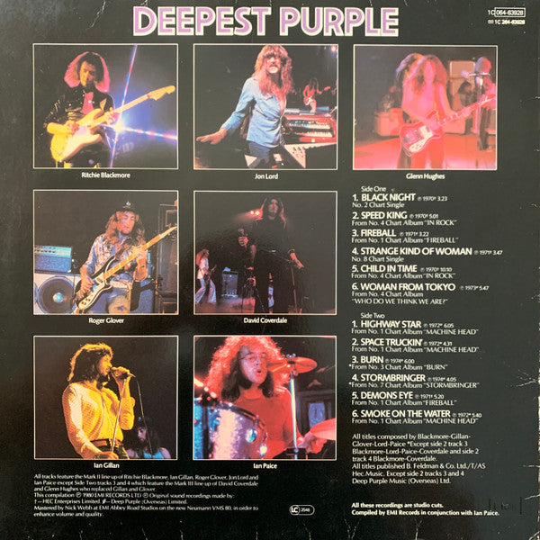 Release: Deepest Purple (The Very Best Of Deep Purple)-Vinyl-Germany-1980-1C 064-63928-9535706