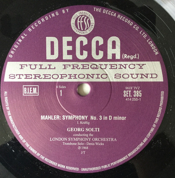 Release: Symphony No. 3-Vinyl-Germany-2000-SET 385-6, 414 254-1, SET 385-6, 414 254-1-2881811