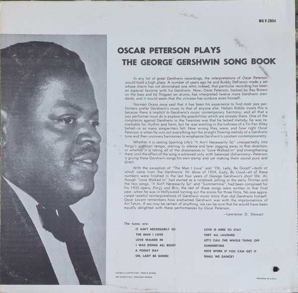 Release: Oscar Peterson Plays The George Gershwin Song Book-Vinyl-US-1961-MG V-2054, MG V-2054-4500690