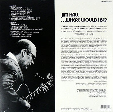 Release: ...Where Would I Be?-Vinyl-US-1991-OJC-649, M-9037-2056579