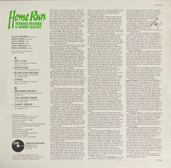 Release: Home Run-Vinyl-Denmark-1979-Jazzcraft 5-2894051