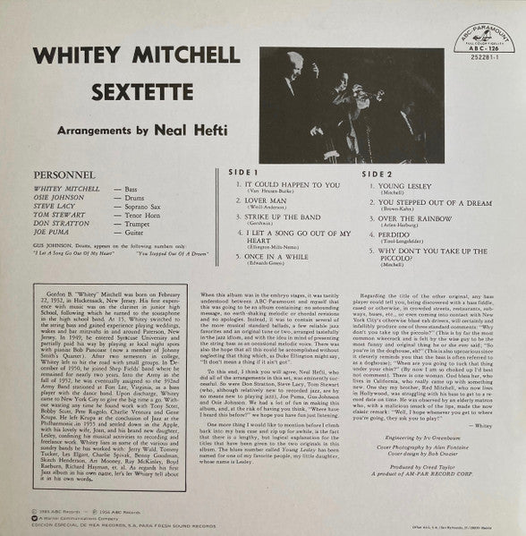 Release: Whitey Mitchell Sextette-Vinyl-Spain-1985-ABC - 126-5789606