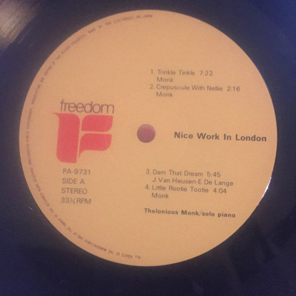 Master Release: Nice Work In London by Thelonious Monk