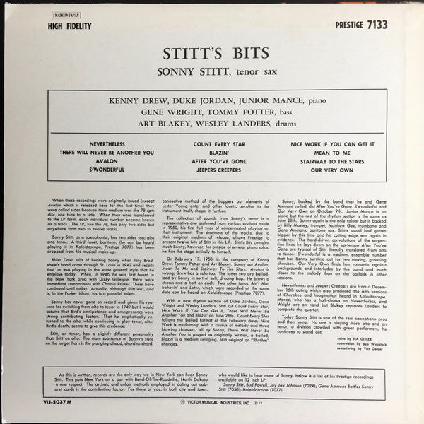 Release: Stitt's Bits-Vinyl-Japan-1977-VIJ-5037(M)-5671075