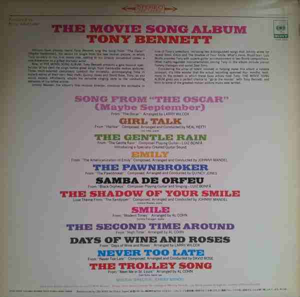 Master Release: The Movie Song Album by Tony Bennett