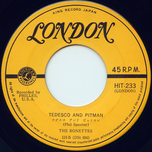 ビー・マイ・ベイビー（あたしのベビー） = Be My Baby / テデスコ　アンド　ピットマン = Tedesco And Pitman