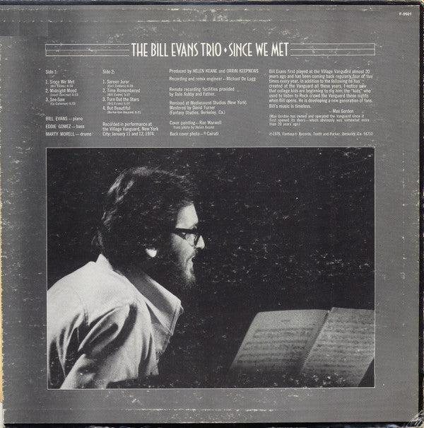 Master Release: Since We Met by The Bill Evans Trio