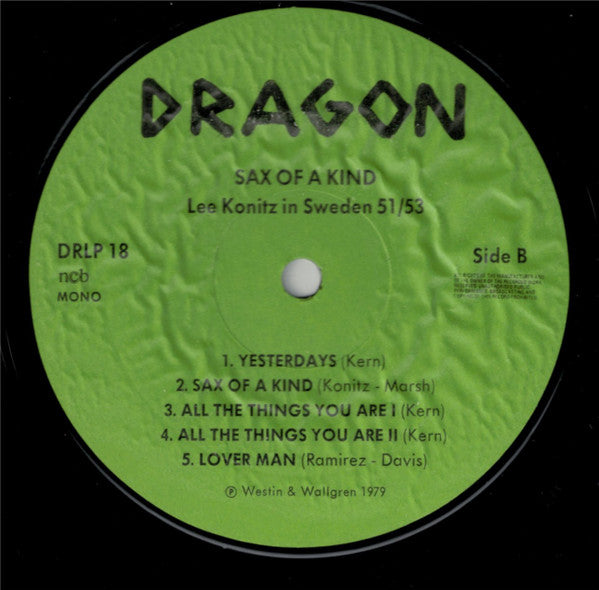 Sax Of A Kind (Lee Konitz In Sweden 1951/53)