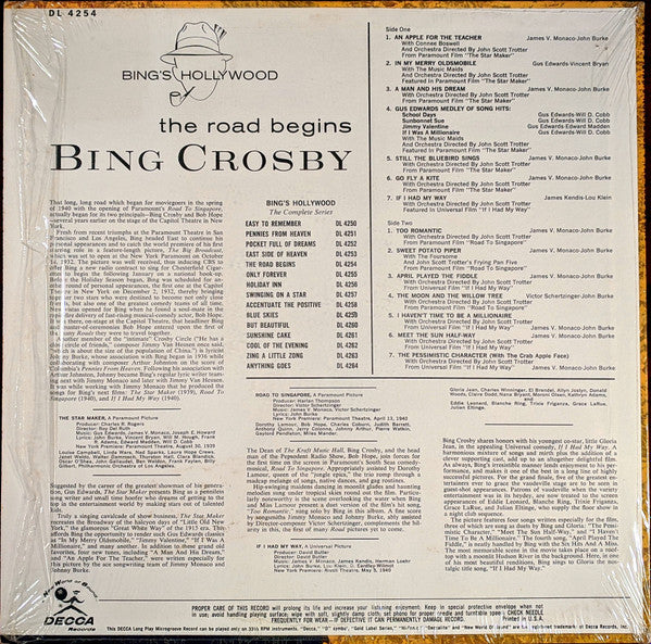 Release: The Road Begins-Vinyl-US-1962-DL 4254-5542185