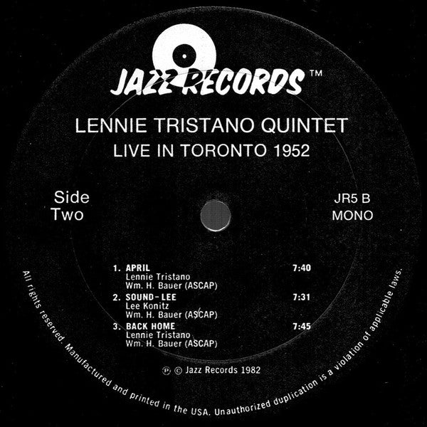 Live In Toronto 1952