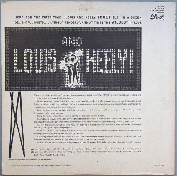 Master Release: Louis And Keely! by Louis Prima & Keely Smith