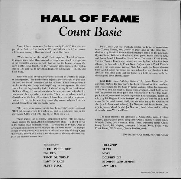 Master Release: Hall Of Fame by Count Basie