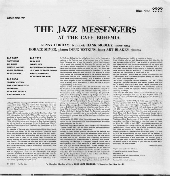 Master Release: At The Cafe Bohemia Volume 3 by Art Blakey & The Jazz Messengers