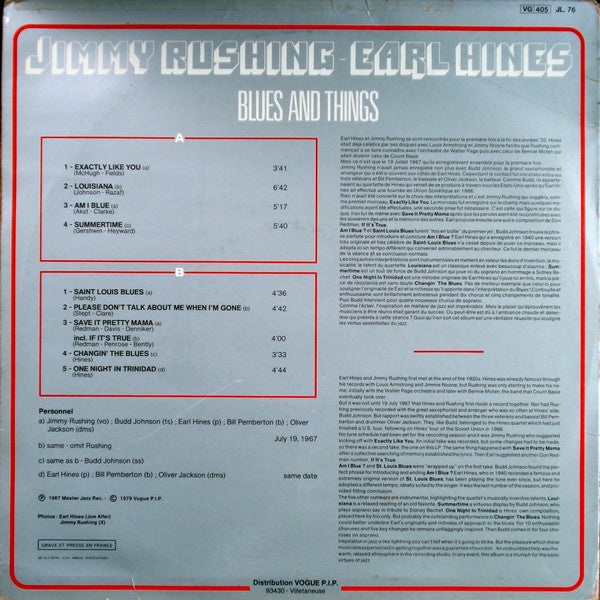 Release: Blues & Things-Vinyl-France-1979-26, JL. 76-5405813