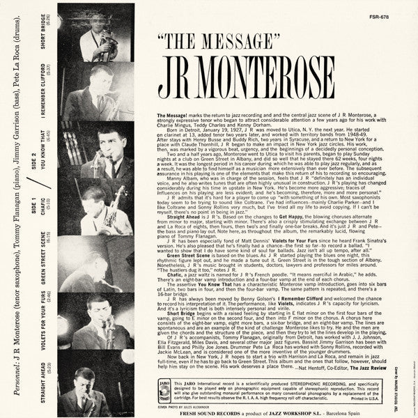 Release: The Message-Vinyl-Spain-1989-FSR-678, JAS-8004-6673177