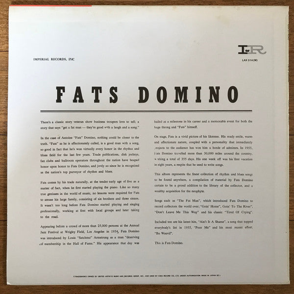 Master Release: Rock And Rollin' With Fats Domino by Fats Domino
